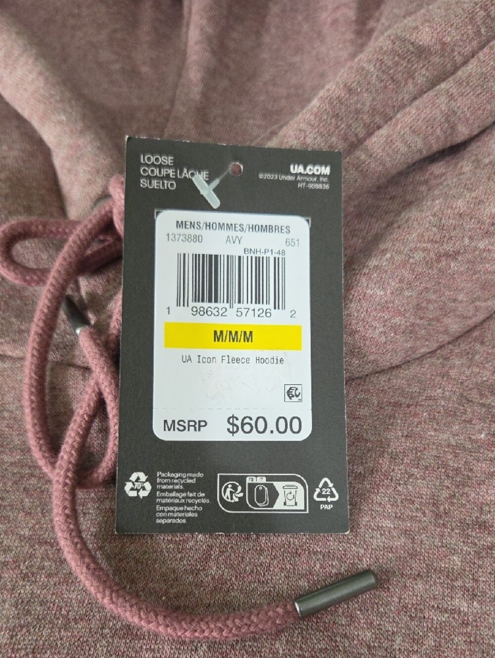 Under Armour Men's Icon Fleece Hoodie - Picture 2 of 4